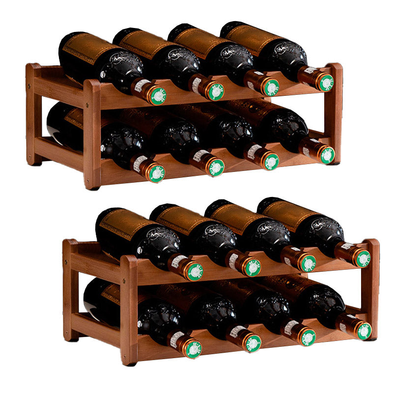 Modern Wine Rack Solid Wood Wine Bottle Rack for Living Room