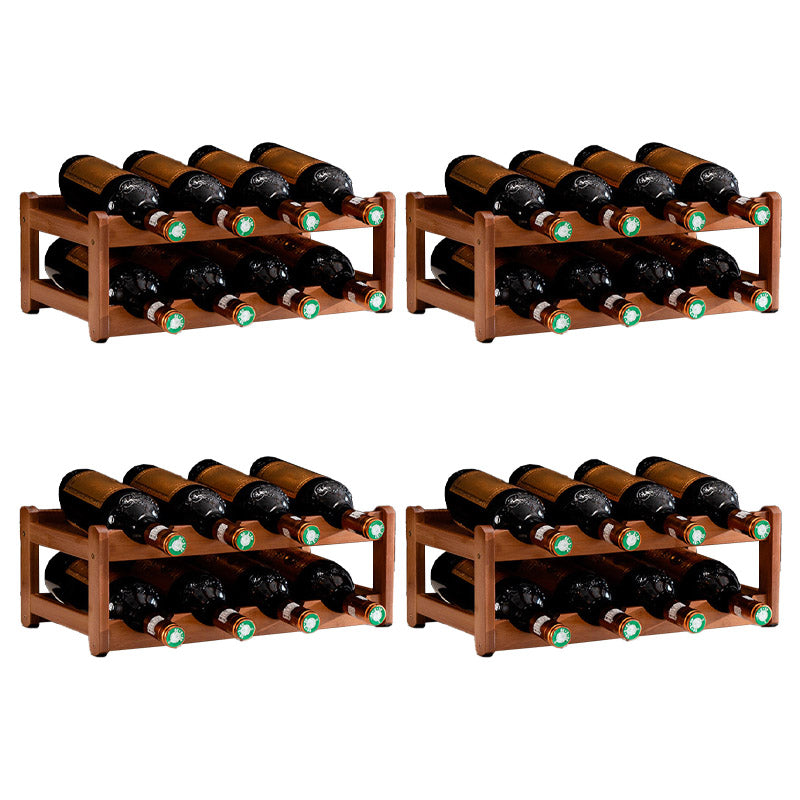 Modern Wine Rack Solid Wood Wine Bottle Rack for Living Room