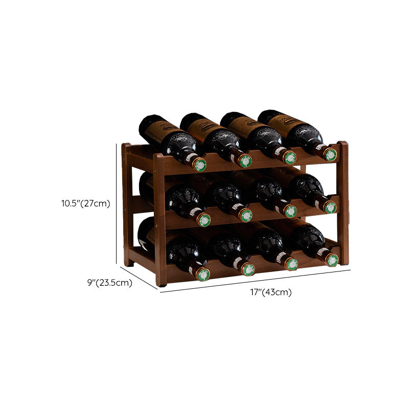 Modern Wine Rack Solid Wood Wine Bottle Rack for Living Room