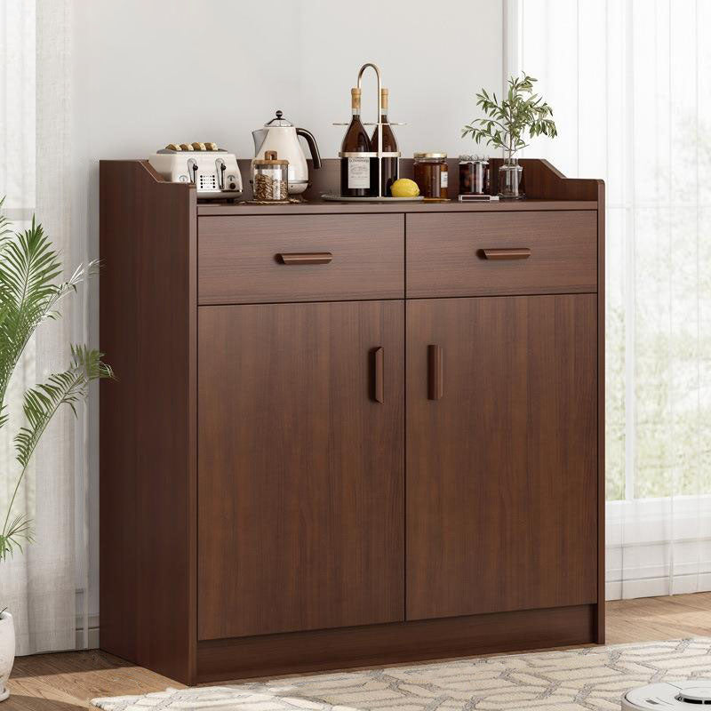 Glam Style Dining Buffet Wood Buffet Server with Drawers and Cabinets