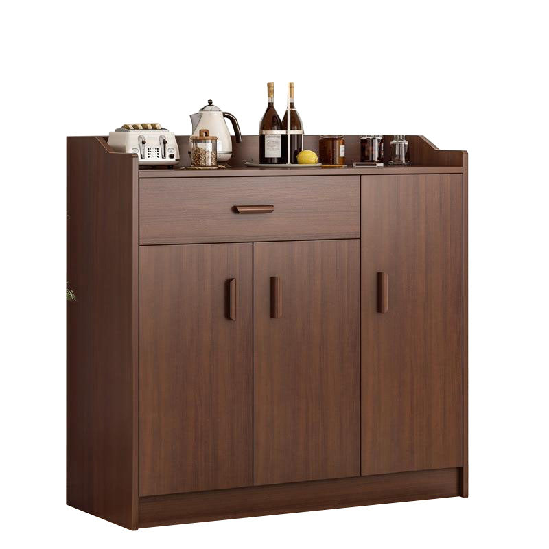 Glam Style Dining Buffet Wood Buffet Server with Drawers and Cabinets