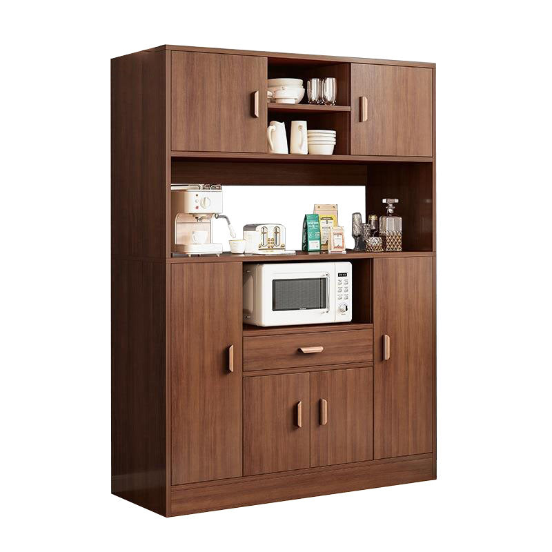 Glam Style Dining Buffet Wood Buffet Server with Drawers and Cabinets