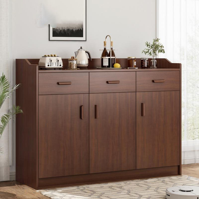 Glam Style Dining Buffet Wood Buffet Server with Drawers and Cabinets