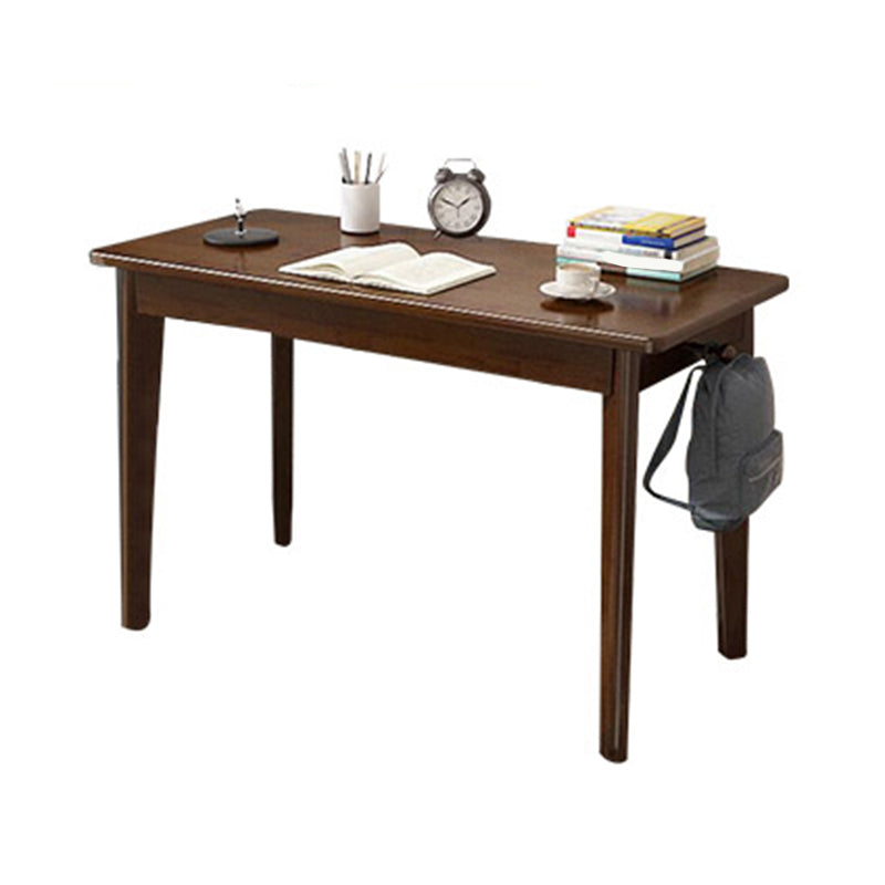 Solid Wood Rectangle Writing Desk Parsons Base 29.53-inch Tall Office Desk