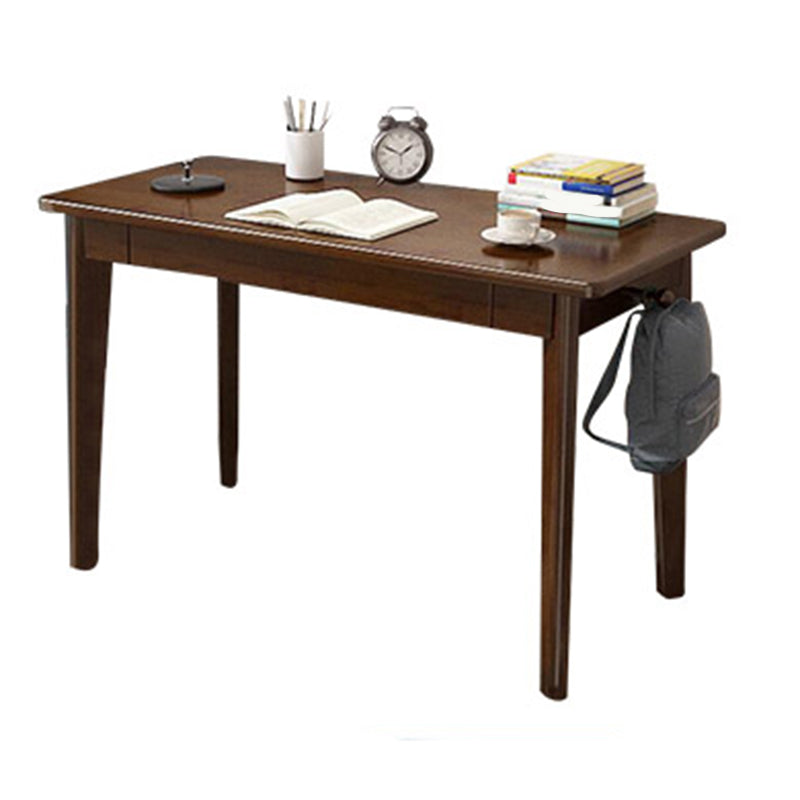 Solid Wood Rectangle Writing Desk Parsons Base 29.53-inch Tall Office Desk