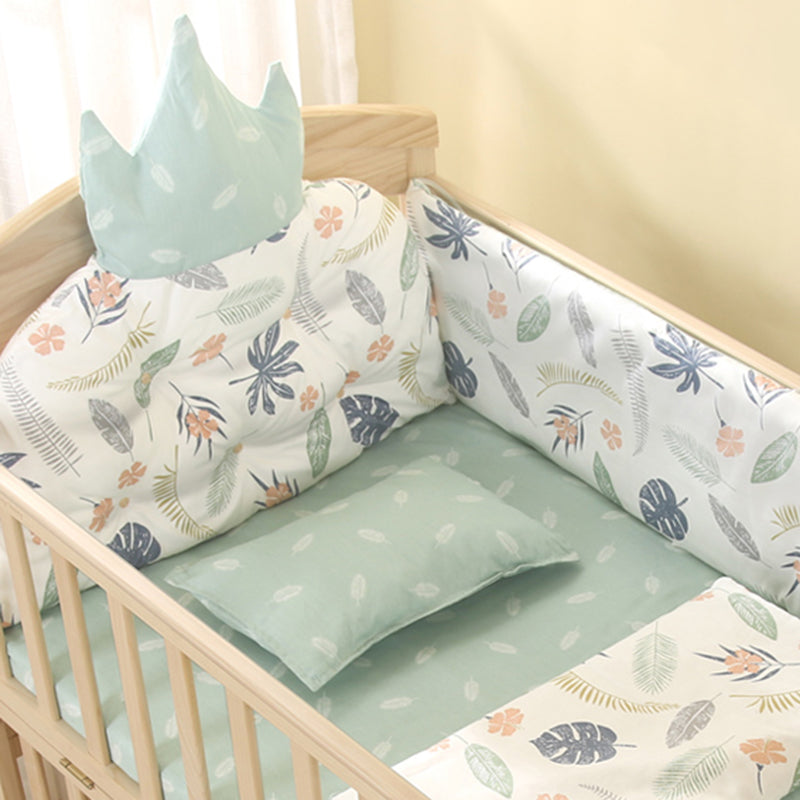 Scandinavian Wood Baby Crib Pine Light Wood Nursery Crib with Storage