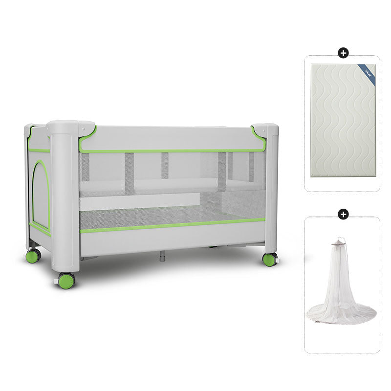 Assembled Baby Crib Portable Folding Crib with Adjustable Height