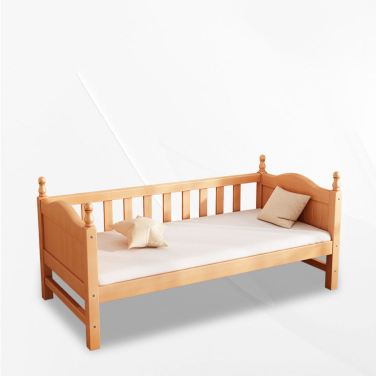 Traditional Solid Wood Nursery Bed Natural Baby Crib with Guardrail