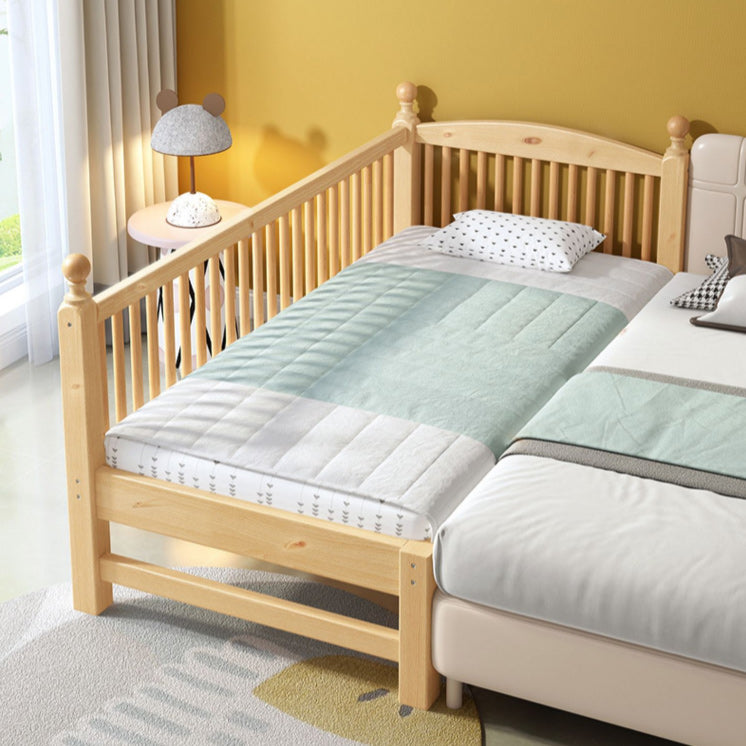 Standard Baby Crib Solid Wood Toddler Guard Rails Included Nursery Bed