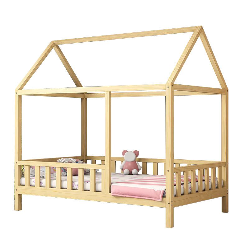 Standard Size Solid Wood Nursery Bed Modern Nursery Crib in Light Wood