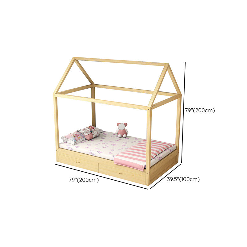 Standard Size Solid Wood Nursery Bed Modern Nursery Crib in Light Wood