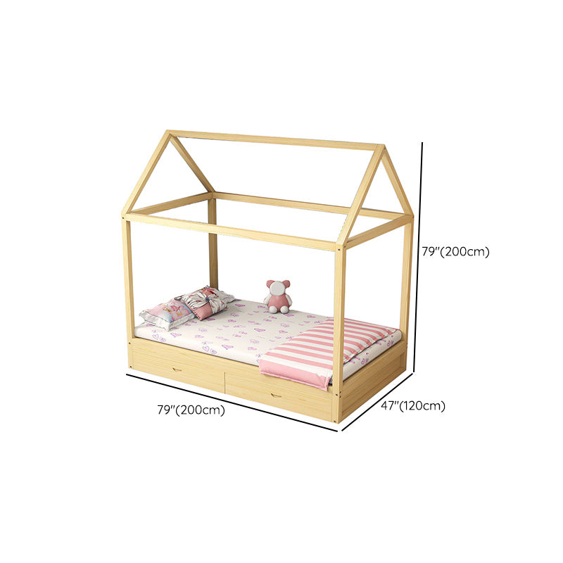 Standard Size Solid Wood Nursery Bed Modern Nursery Crib in Light Wood