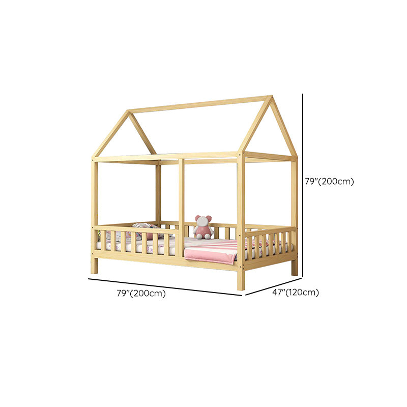 Standard Size Solid Wood Nursery Bed Modern Nursery Crib in Light Wood