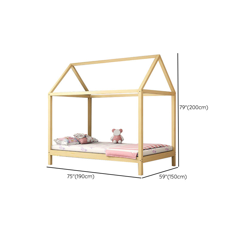 Standard Size Solid Wood Nursery Bed Modern Nursery Crib in Light Wood