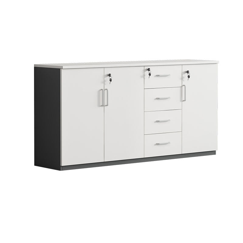 Nordic File Cabinet Contrast Panel Storage Shelves Metal Locking Drawers File Cabinet