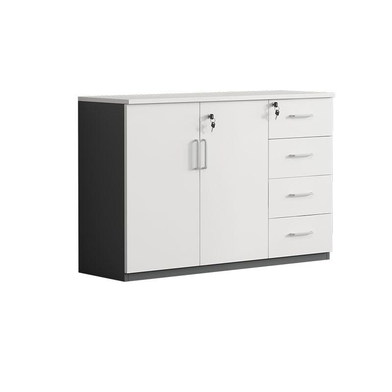 Nordic File Cabinet Contrast Panel Storage Shelves Metal Locking Drawers File Cabinet