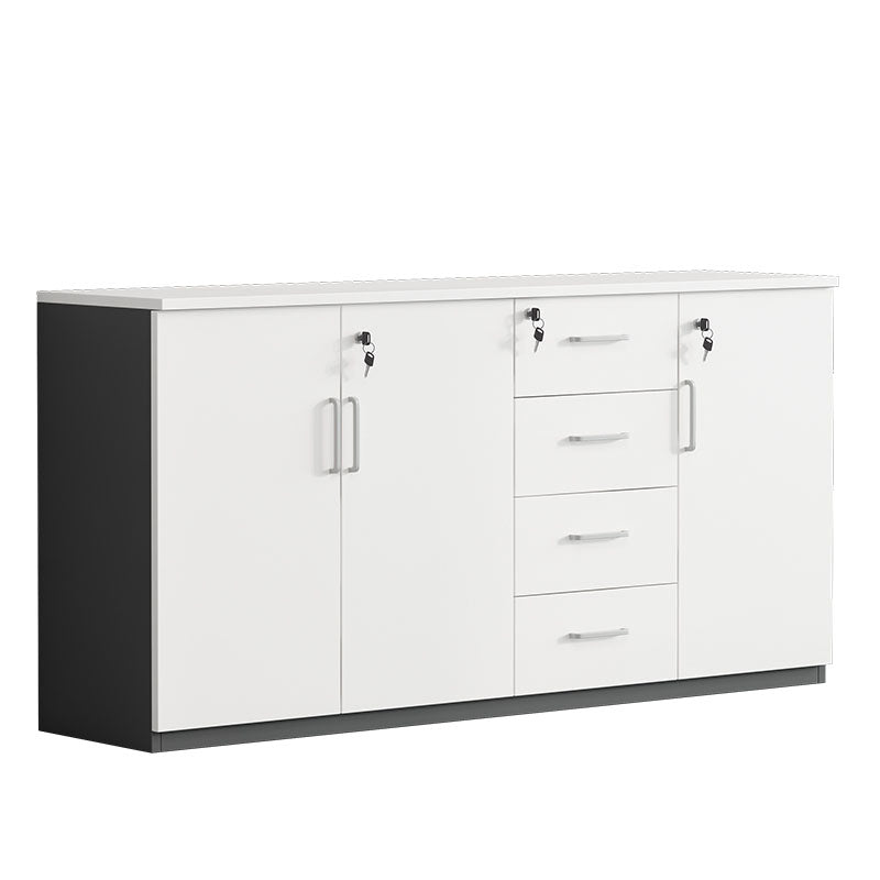 Nordic File Cabinet Contrast Panel Storage Shelves Metal Locking Drawers File Cabinet