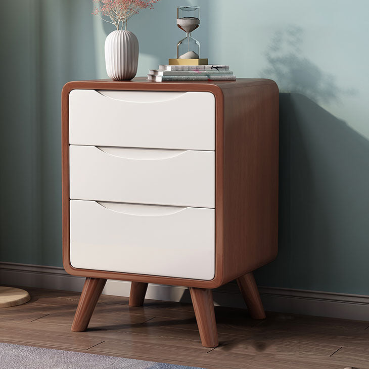 Solid Wood Standard Nightstand 15.74"W Kids Bedside Table with Drawers