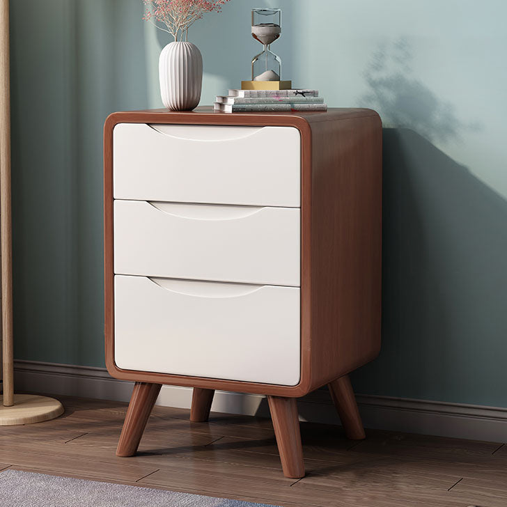 Solid Wood Standard Nightstand 15.74"W Kids Bedside Table with Drawers