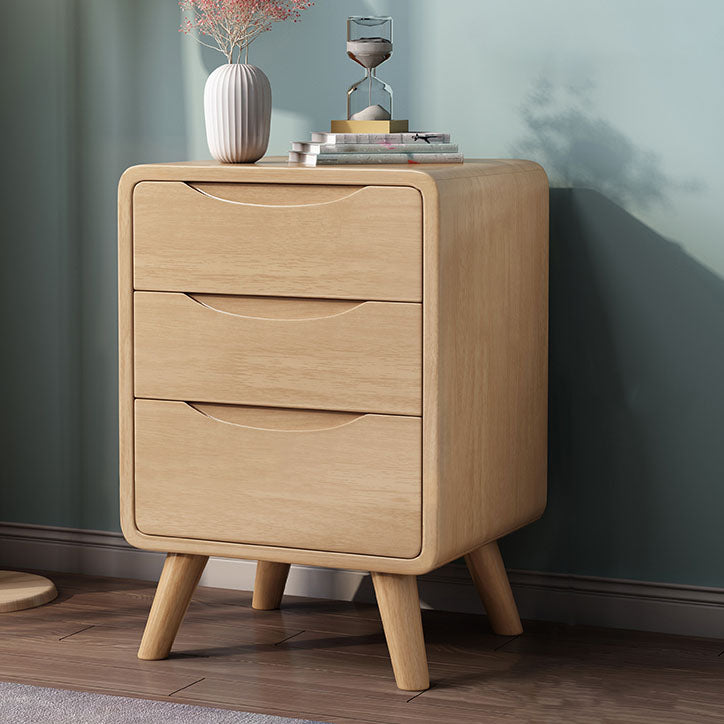 Solid Wood Standard Nightstand 15.74"W Kids Bedside Table with Drawers