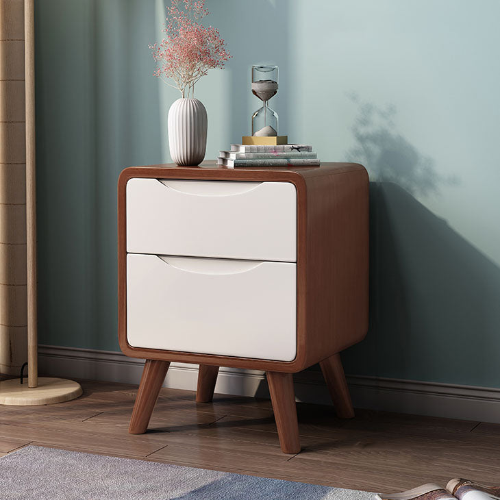 Solid Wood Standard Nightstand 15.74"W Kids Bedside Table with Drawers