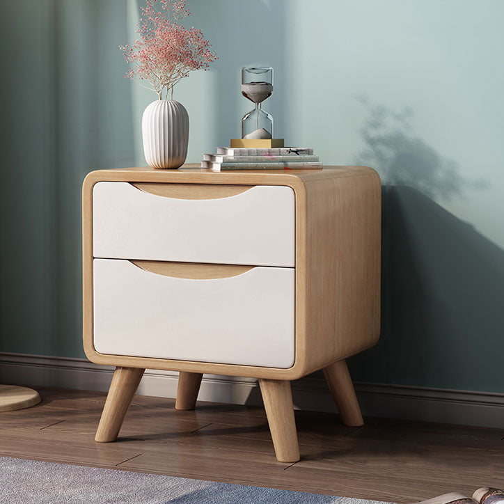 Solid Wood Standard Nightstand 15.74"W Kids Bedside Table with Drawers