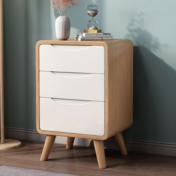 Solid Wood Standard Nightstand 15.74"W Kids Bedside Table with Drawers