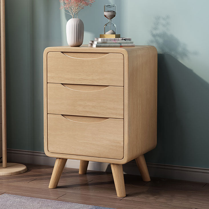 Solid Wood Standard Nightstand 15.74"W Kids Bedside Table with Drawers