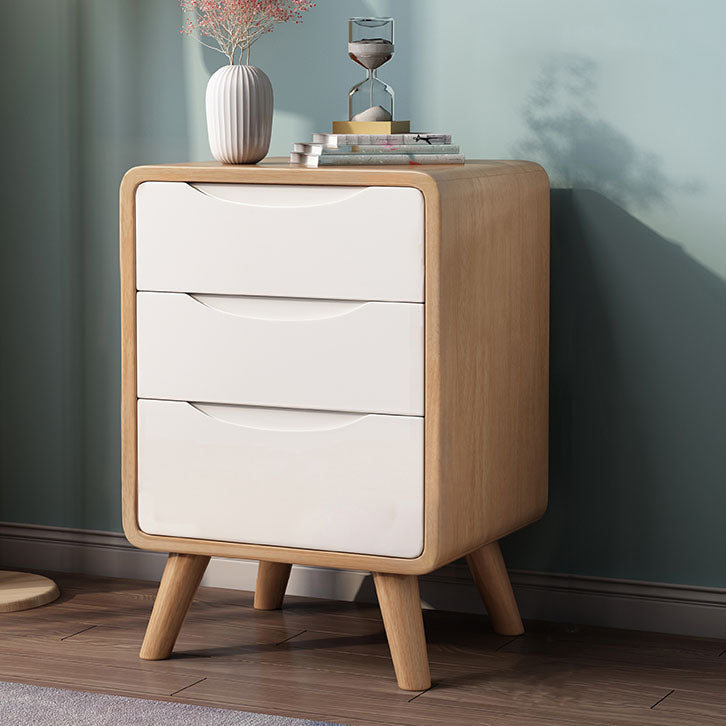 Solid Wood Standard Nightstand 15.74"W Kids Bedside Table with Drawers