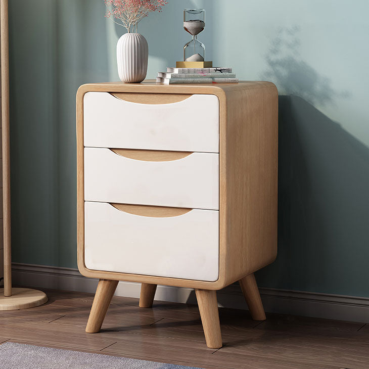 Solid Wood Standard Nightstand 15.74"W Kids Bedside Table with Drawers