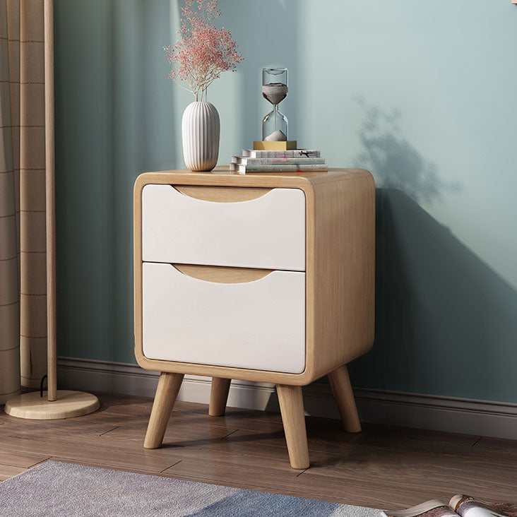 Solid Wood Standard Nightstand 15.74"W Kids Bedside Table with Drawers