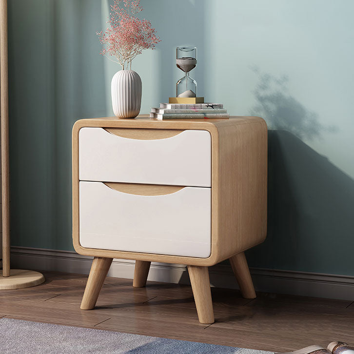 Solid Wood Standard Nightstand 15.74"W Kids Bedside Table with Drawers