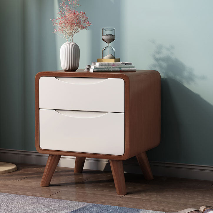 Solid Wood Standard Nightstand 15.74"W Kids Bedside Table with Drawers