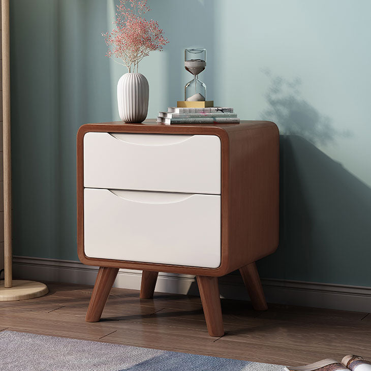 Solid Wood Standard Nightstand 15.74"W Kids Bedside Table with Drawers