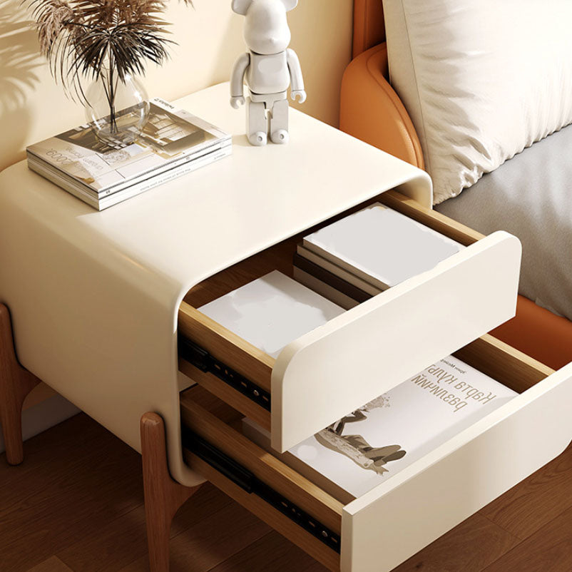 Modern Wooden Standard Nightstand with Drawer Kids Bedside Table