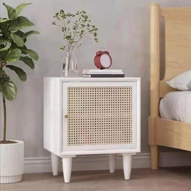 1 Door Standard Kids Nightstand Solid Wood End Table for Nursery