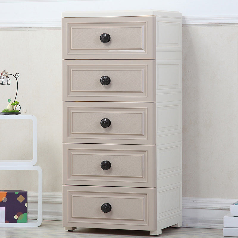 12.48 Inch Width Modern Nursery Dresser Chest Kids Nightstand with 5 Drawers