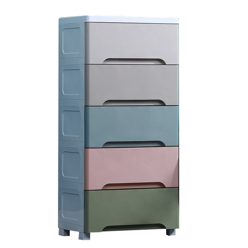 Scandinavian 6 Drawers Kids Nightstand Vertical Nursery Dresser