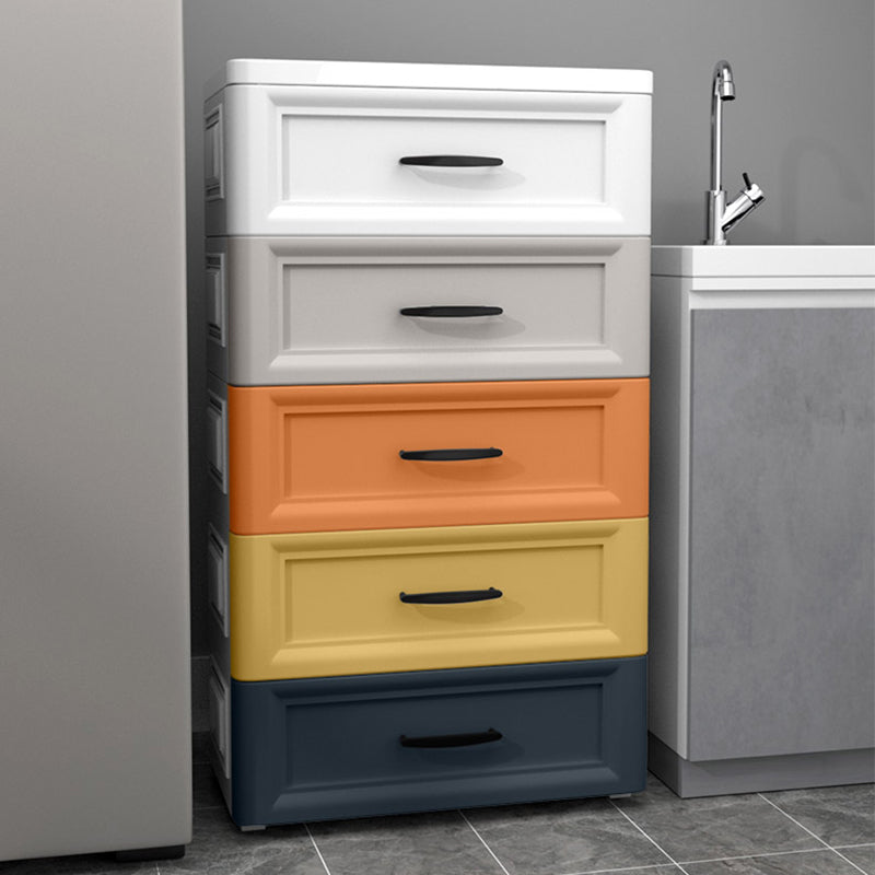 Modern Nursery Dresser Plastic Chest Kids Nightstand with 5/6 Drawers