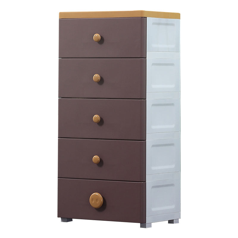 Plastic Chest Kids Nightstand Modern Nursery Dresser , 11.7 Inch W