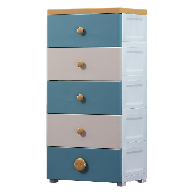 Plastic Chest Kids Nightstand Modern Nursery Dresser , 11.7 Inch W