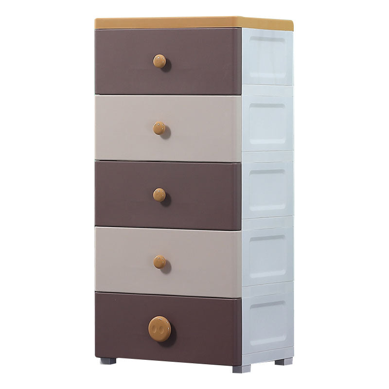 Plastic Chest Kids Nightstand Modern Nursery Dresser , 11.7 Inch W