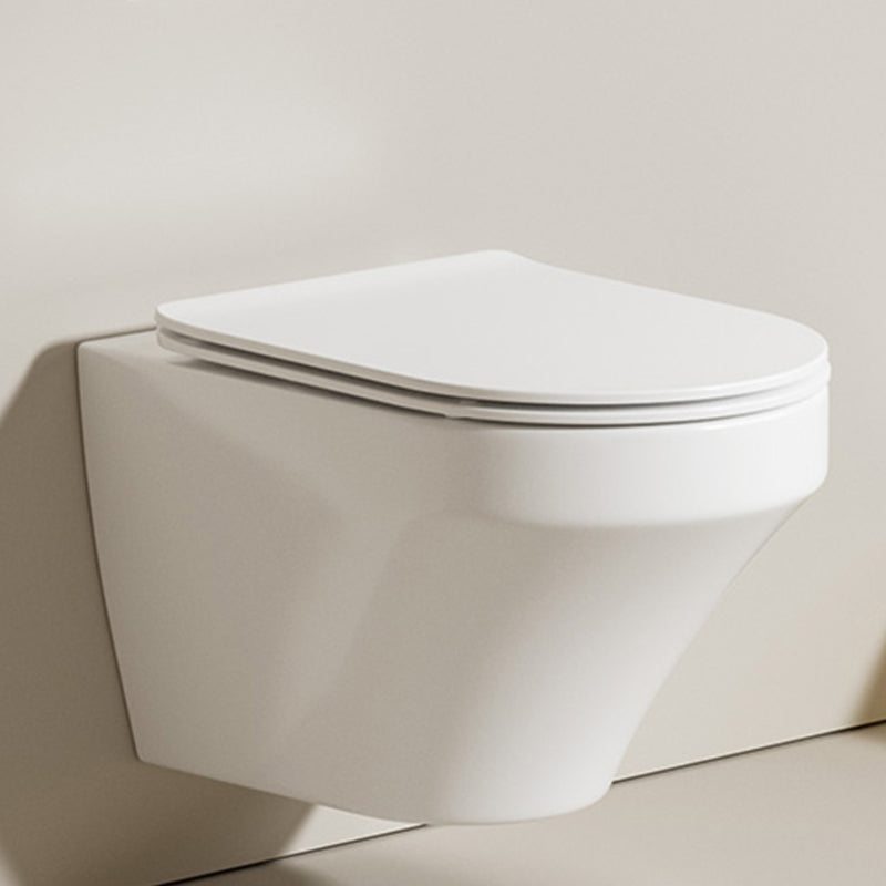 Modern White Ceramic Flush Toilet Wall Mount Toilet Bowl for Washroom