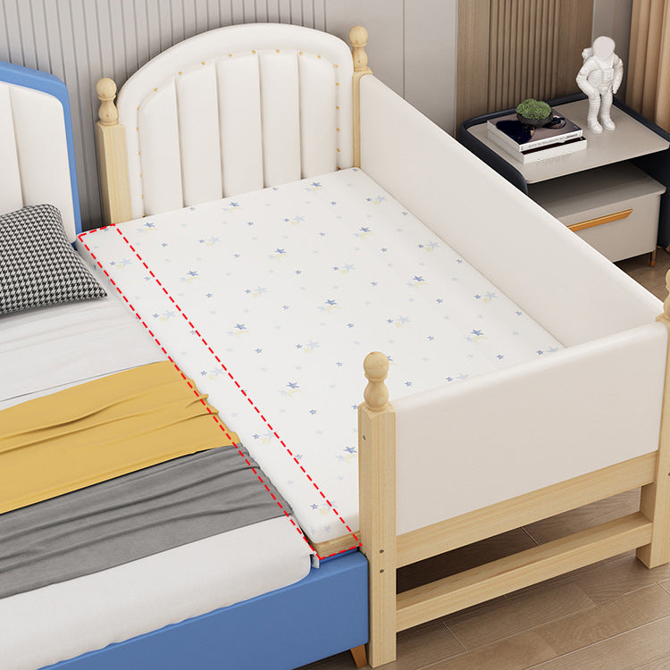 Wood Baby Crib with Mattress Modern Nursery Bed with Guardrail