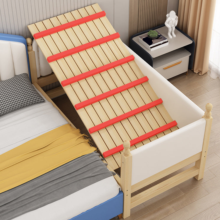 Wood Baby Crib with Mattress Modern Nursery Bed with Guardrail