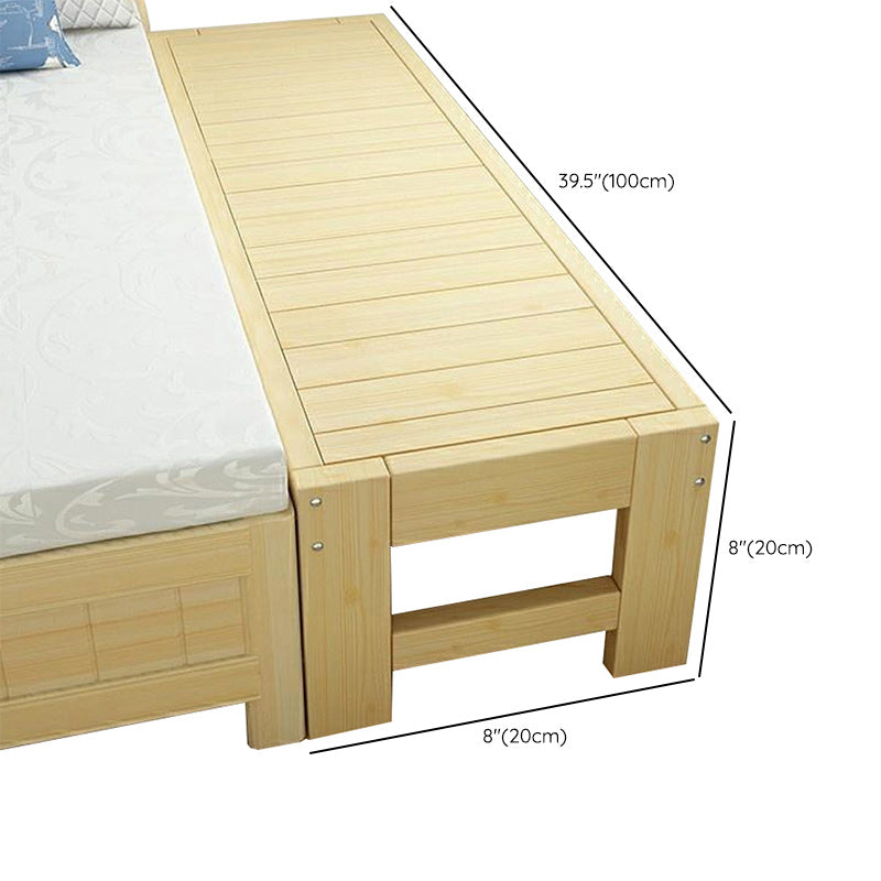 Wood Baby Crib with Mattress Modern Nursery Bed with Guardrail