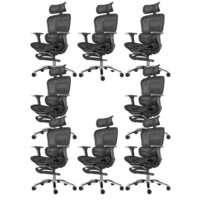 Modern Slide Office Chair Adjustable Seat Height Desk Chair with Breathable Back