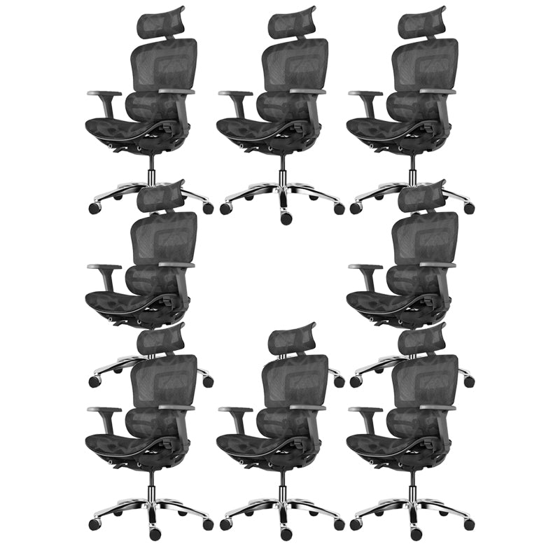 Modern Slide Office Chair Adjustable Seat Height Desk Chair with Breathable Back