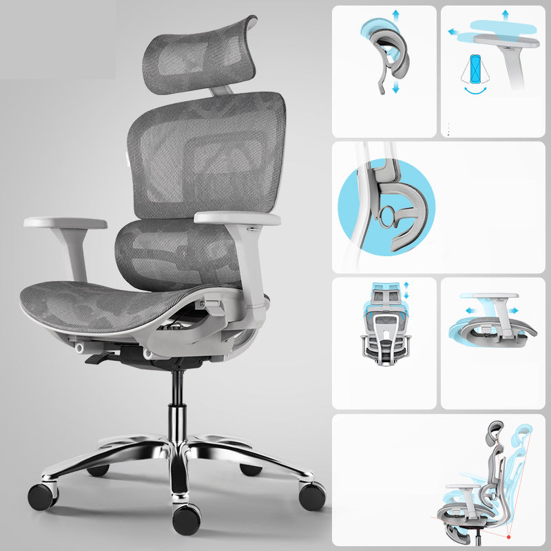 Modern Slide Office Chair Adjustable Seat Height Desk Chair with Breathable Back