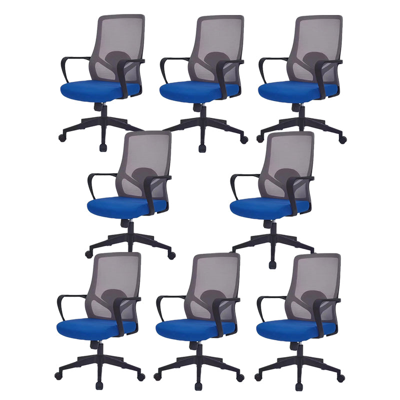 Modern Office Chair Fixed Arms Adjustable Seat Height Desk Chair